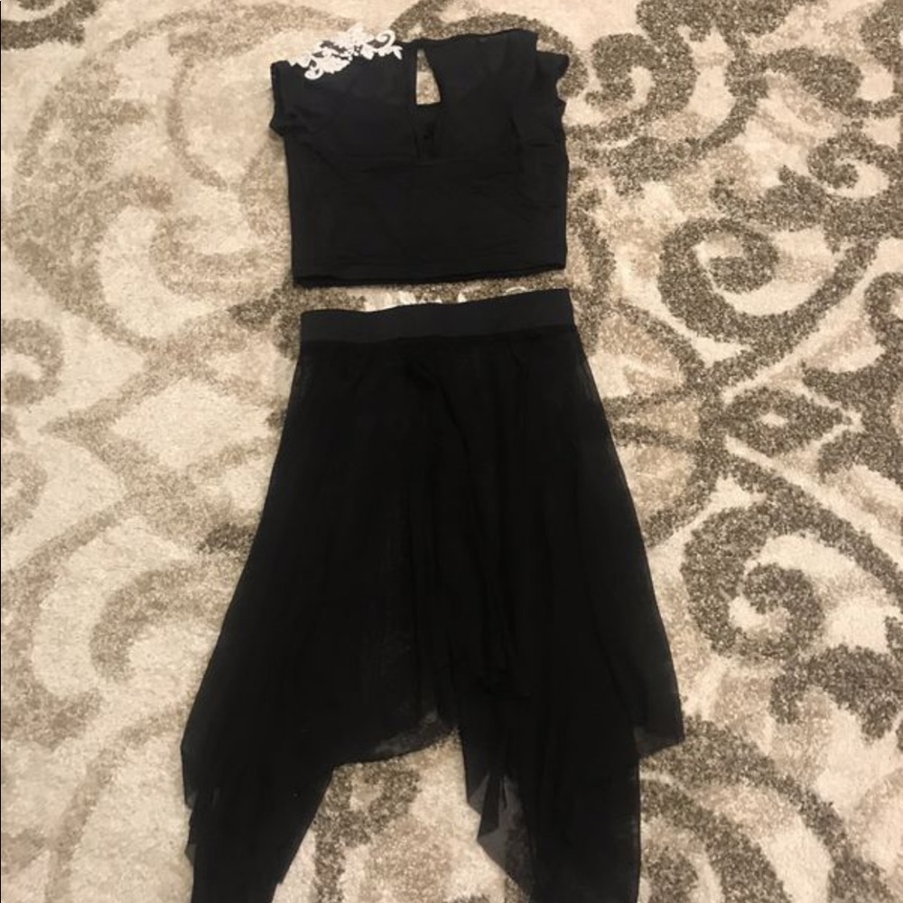 Two piece black lyrical costume